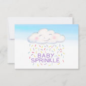 Cloud baby sprinkle blauw waterverf dank u kaart (Voorkant)