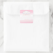 Cloud baby sprinkle waterverf boek competitie vierkante sticker (Tas)