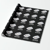 Cloud Backup Funny Computer Weather Pun Dark BG Cadeaupapier (Uitgerold)