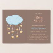 Cloud Beads Stars Mobile Baby shower Invitation (Intérieur)