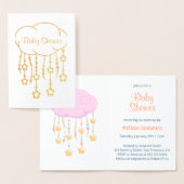 Cloud Beads Stars Mobile Baby shower Invitation (Affichage)