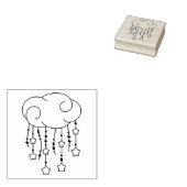Cloud Beads Stars Mobile Baby shower Rubberstempel (Gestempeld)