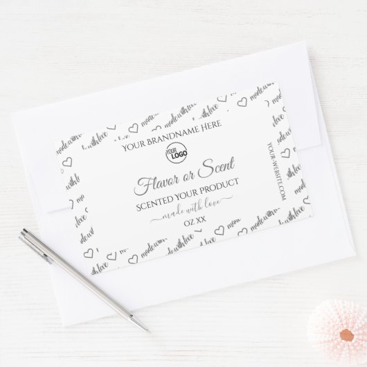 Cloud blanc et gris Étiquette de produits avec log (Enveloppe)