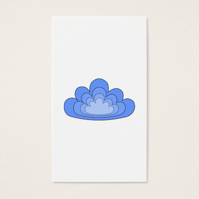 Cloud bleu sur Arrière - plan blanc. (Devant)