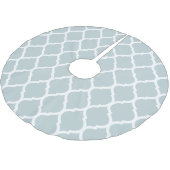 Cloud Blue Marokkaanse Quatrefoil Kerstboom Rok (Gekanteld)