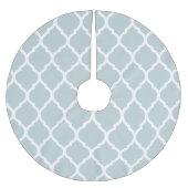 Cloud Blue Marokkaanse Quatrefoil Kerstboom Rok (Voorkant)