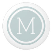 Cloud Blue Monogram Gepersonaliseerde Ladeknop Keramische Knop (Voorkant)
