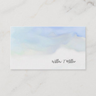 Cloud Blue Watercolor Cartes de visite antiques