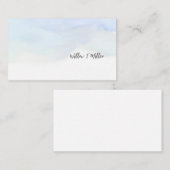 Cloud Blue Watercolor Reiki Cartes de visite de gu (Devant / Derrière)