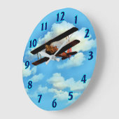 Cloud Break Avion grande horloge (Angle)