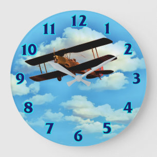 Cloud Break Avion grande horloge