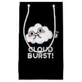 Cloud Burst Funny Cloud Fart Pun Dark BG Klein Cadeauzakje (Voorkant)