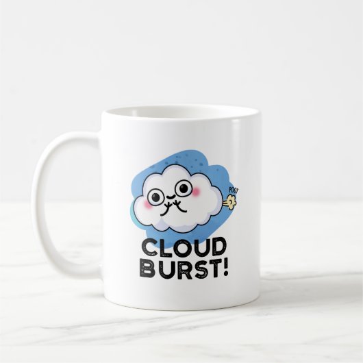 Cloud Burst Funny Cloud Fart Pun Koffiemok (Links)