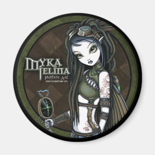 "Cloud Burst" Steampunk Aviatrix Fairy Magnet Magneet