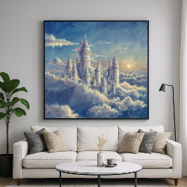 Cloud Castle - Painterly Fantasy Art Poster