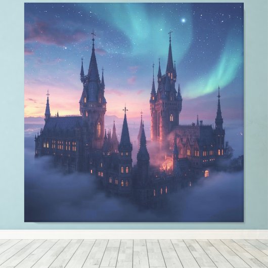 Cloud City of Light Canvas Afdruk (Insitu (Houten vloer))