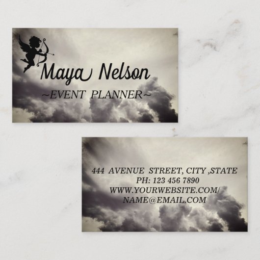 Cloud Cool de luxe Silver Cloud avec Carte de visi (Devant / Derrière)