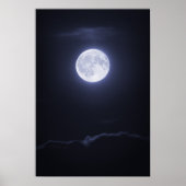 Cloud Covering Full Moon Poster (Voorkant)