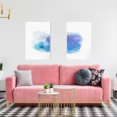 Cloud d'aquarelle Abstraite minimaliste (Salon)