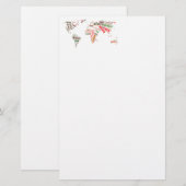Cloud de mots de la carte mondiale (Devant / Derrière)