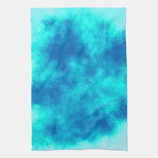 Cloud Effect Blue Tea Towel Theedoek (Verticaal)