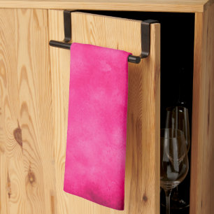Cloud Effect Magenta Tea Towel Theedoek