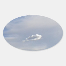 Cloud en cloud ovale sticker