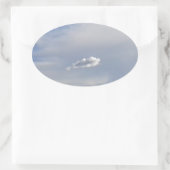 Cloud en cloud ovale sticker (Tas)