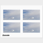 Cloud en cloud rechthoekige sticker (Vel)