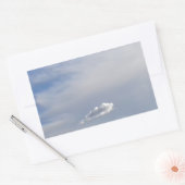 Cloud en cloud rechthoekige sticker (Envelop)