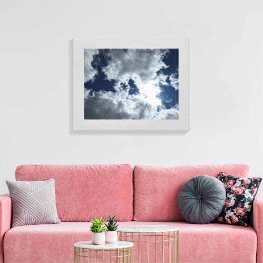 Cloud en Sun #4 Stretched Canvas afdrukken (Insitu (Woonkamer))