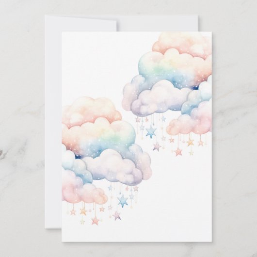 Cloud et étoiles Genre Reveillez Invitation (Dos)