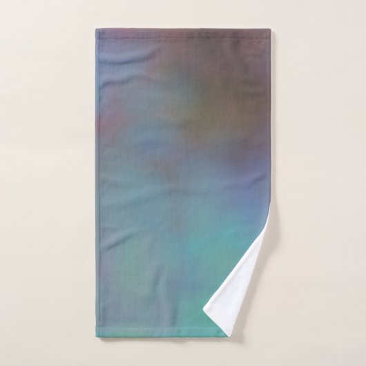 Cloud gris turquoise et violet abstrait (Serviette à main)