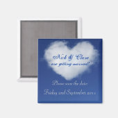 Cloud Heart Save the Date Magnet Magneet (Voorkant / Achterkant)