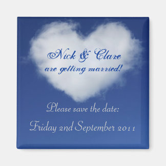 Cloud Heart Save the Date Magnet Magneet