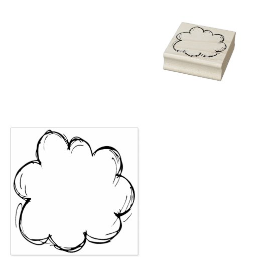 Cloud Journal Rubberstempel (Gestempeld)