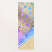 Cloud-kissed Serenity: De Golden Lace Yoga Mat (Achterkant)