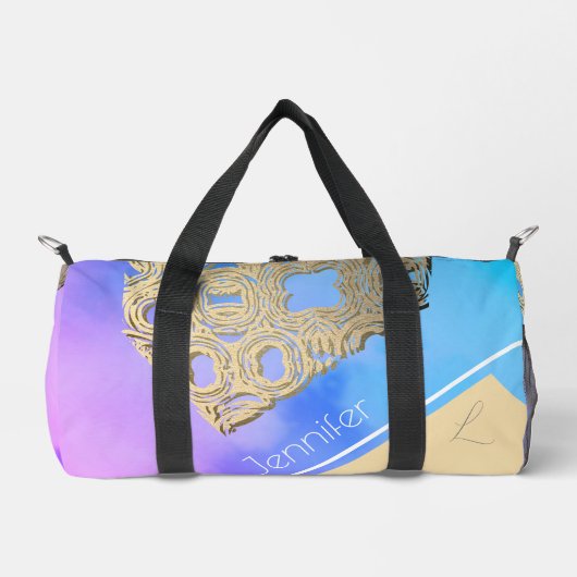 Cloud-kissed Serenity: De Gouden Kant Plunjezak (Voorkant)