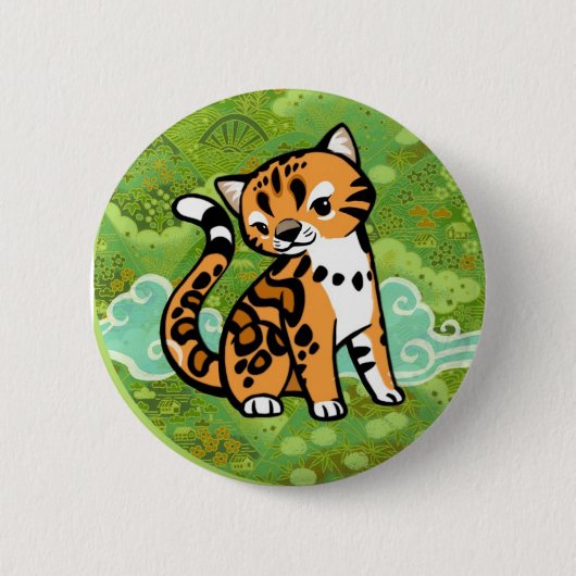 Cloud Leopard Ronde Button 5,7 Cm (Voorkant)