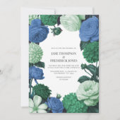 Cloud Mint, Alpine Blue & Evergreen Mist Wedding Kaart (Voorkant)