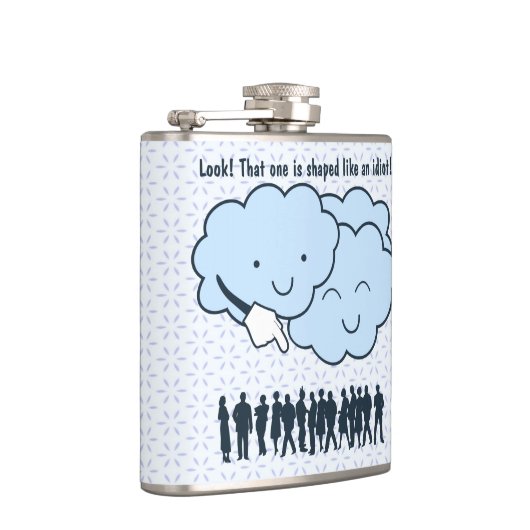 Cloud Mocks Human Shapes Funny Cartoon Heupfles (Rechts)