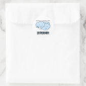 Cloud Mocks Human Shapes Funny Cartoon Ronde Sticker (Tas)