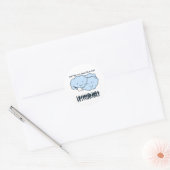 Cloud Mocks Human Shapes Funny Cartoon Ronde Sticker (Envelop)
