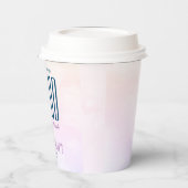 Cloud negen eenvoudige chique pastel blauw Vrijgez Papieren Bekers (Links)