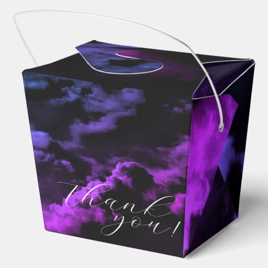 Cloud negen Zwart Celestial Galaxy Vrijgezellenfee Bedankdoosjes (Achterkant)