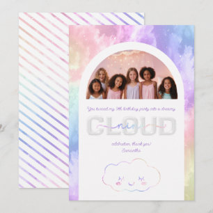 Cloud Neuf 9e Carte de remerciements d'anniversair