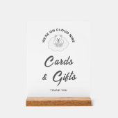 Cloud Neuf Cartes de Baby shower et Cadeaux Signe (Recto)