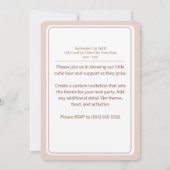 Cloud Neuf Ciel - Invitation sur Baby shower perso (Dos)