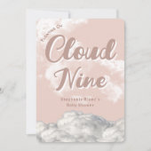 Cloud Neuf Ciel - Invitation sur Baby shower perso (Devant)