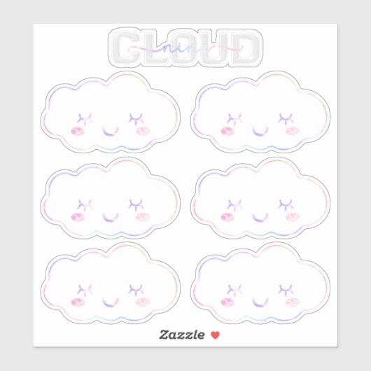 Cloud Neuf Sticker 9e anniversaire - Kawaii Pastel (Feuille)